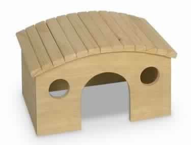 25488 NOBBY WOODLAND Rodent wooden house "RUNDA" 29,1 x 22,5 x 16,7 cm -  - PetsOffice