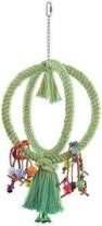 31265 NOBBY Cage Toy, Climbing rings crossbred green middle; Ø 26 cm -  - PetsOffice