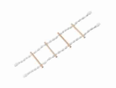 31356 NOBBY Cage Toy, Ladder with screw fixation white 65 x 16 cm; 4 steps - PetsOffice