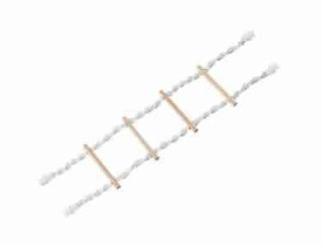 31356 NOBBY Cage Toy, Ladder with screw fixation white 65 x 16 cm; 4 steps - PetsOffice