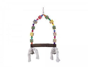 31682 NOBBY Cage Toy, Swing with colored dices 35 x 18 cm - PetsOffice