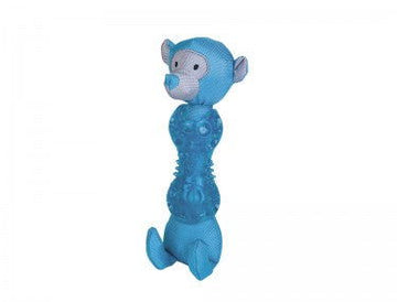 60292 NOBBY TPR Dumbbell with nylon monkey blue 21,0 cm - - PetsOffice