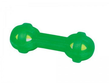 60323 NOBBY TPR Dumbbell with tennis ball inside green 16,5 cm - - PetsOffice