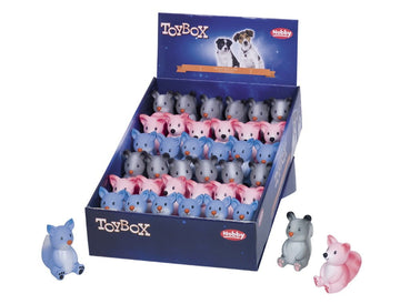 60426 NOBBY Latex figures "Sitting Animal Puppy" assorted coloures 6,5-7,5 cm - - PetsOffice