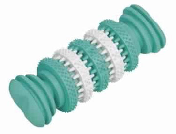 60471 NOBBY Rubber Bone "DENTAL FUN" bicolour 15 x 5 cm - - PetsOffice