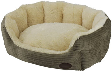 60799 NOBBY Comfort bed oval "SHASHE" brown l x w x h: 86 x 70 x 24 cm - - PetsOffice