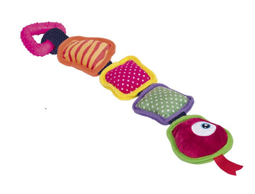 61127 NOBBY Plush snake with rubber toy 45 cm - - PetsOffice