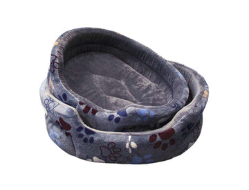 61315 NOBBY Plush bed oval Classic "LISSI" dark grey Set 4 pcs: 45 / 55 / 65 / 75 cm