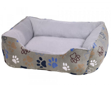 61649 NOBBY Comfort bed square Classic "LISSI" light grey l x w x h: 80 x 70 x 22 cm