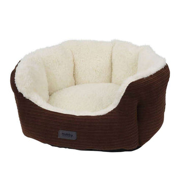 61740 NOBBY Comfort bed oval "KAMBA" brown l x w x h: 45 x 40 x 19 cm