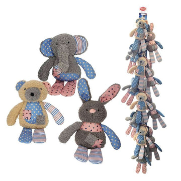 62421 NOBBY Plush animals assorted strip 12 pcs, 26+32 cm