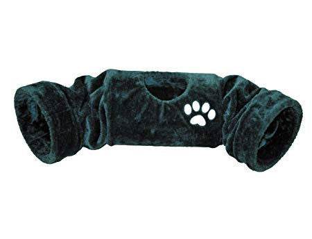 63102-53 NOBBY Plush tunnel "MACERA" anthracite ø24 x 100 cm -  - PetsOffice