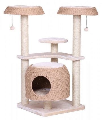 63209-97 NOBBY Cat-scratcher "TARUMA" beige 60 x 60 x 119 cm - - PetsOffice