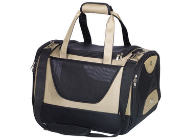 63815 NOBBY Carrier "MATAN" beige/black 44 x 28 x 28 cm - - PetsOffice