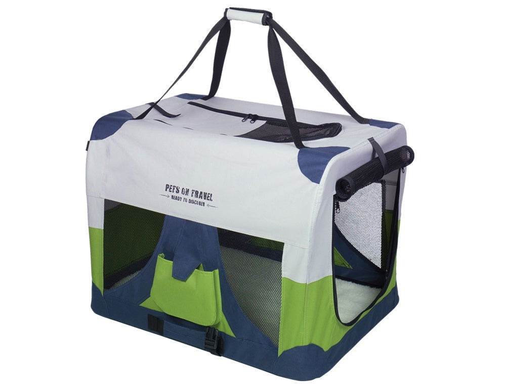 63824 NOBBY Traveller "FASHION" grau/blau/grün EXTRA: 122 x 79 x 79 cm -  - PetsOffice
