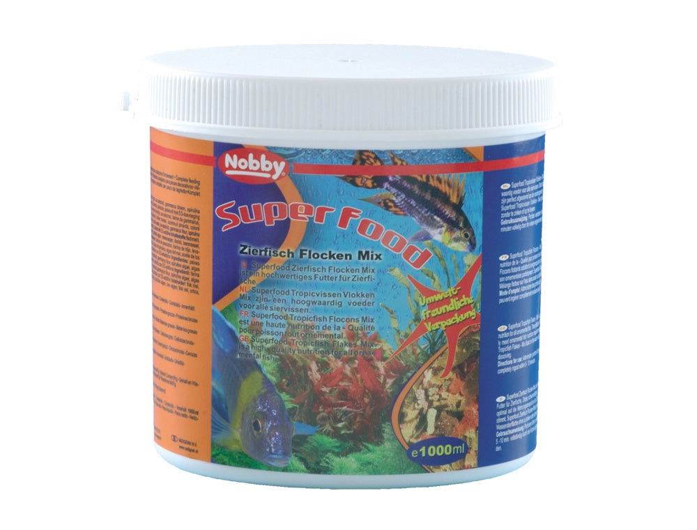 66021 NOBBY Ornamental fish food flakes mix 1000ml -  - PetsOffice