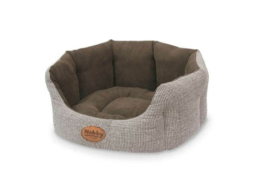 70755 NOBBY Comfort bed oval "JOSI" coffee brown l x w x h: 65 x 57 x 22 cm
