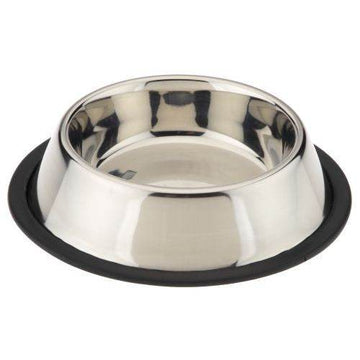 72812 NOBBY Stainless steel bowl, anti slip 0,45 l / Ø 19,0 cm - - PetsOffice