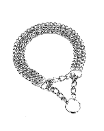 73041 NOBBY Chains choker, three rows, chrome 60cm-2mm - - PetsOffice