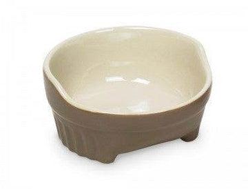73440 NOBBY Dog ceramic bowl "STYLE" grey / beige Ø14,5 X 6,5 cm - - PetsOffice