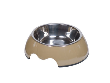 73481-09 NOBBY Dog Melamine bowl "NOBLY" taupe S: 14 x 4,5 cm, 160 ml - - PetsOffice