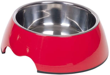 73482-01 NOBBY Dog Melamine bowl "NOBLY" red M: 17,5 x 6,5 cm, 350 ml - - PetsOffice