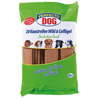Perfecto Dog Kaustreifen Wild & Geflチgel 200g