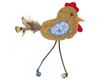 80256 NOBBY Cork bird with catnip blue 17cm