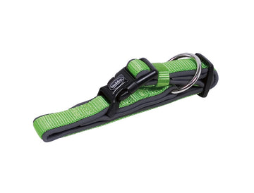 80520-39 NOBBY Collar "Classic Preno" neon green/grey L: 20-30 cm; W: 15/20 mm