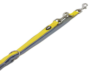 80530-65 NOBBY Training Leash "Classic Preno" yellow/grey L: 200 cm; W: 25/35 mm