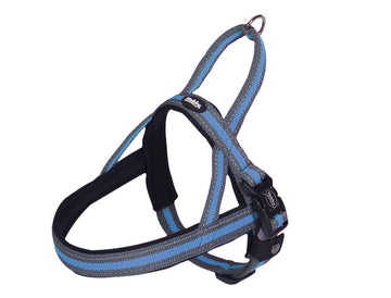 80614-32 NOBBY Norwegian Harness "Variado" light blue W: 40/45mm; L: 62cm + 75-98cm