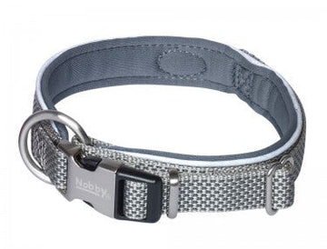 80631-42 NOBBY Collar "Classic Preno Royal" grey L: 45-55 cm; W: 25/35 mm - - PetsOffice