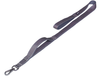 80635-42 NOBBY Leash with traffic Loop "Classic Preno Royal" grey L: 120 cm; W: 25/35 mm - - PetsOffice