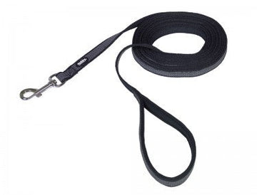 80644-05 NOBBY Tracking leash "Anti-Slip" black L: 5 m; W: 17 mm - - PetsOffice