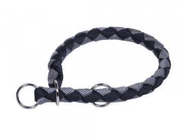 80701-05 NOBBY Choker "Corda" black/grey L: 35-41cm; W: 12mm