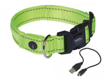 80754-24 NOBBY Collar "FLASH MESH" neon yellow S-M: L: 38-45 cm; w: 25 mm - - PetsOffice