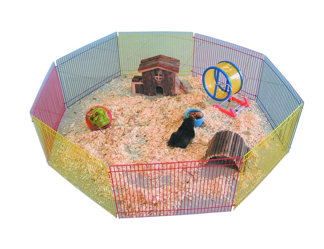 81088 NOBBY Hamster play pen bunt 8 fence 34 x 23 cm -  - PetsOffice