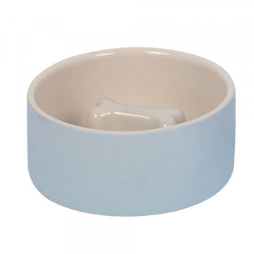 82440 NOBBY Anti-gulping bowl "Bone" grey/cream Ø 18 x 7cm, 1,0 l