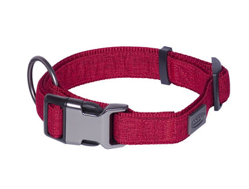 88743-01 NOBBY Collar "Linen Deluxe" red l: 45-65 cm, w: 32 mm