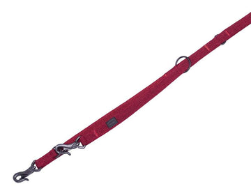 88745-01 NOBBY Führleine "Linen Deluxe" red l: 200 cm, w: 25 mm
