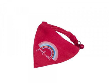 88780 NOBBY Cat Collar with scarf "Good Vibes" red