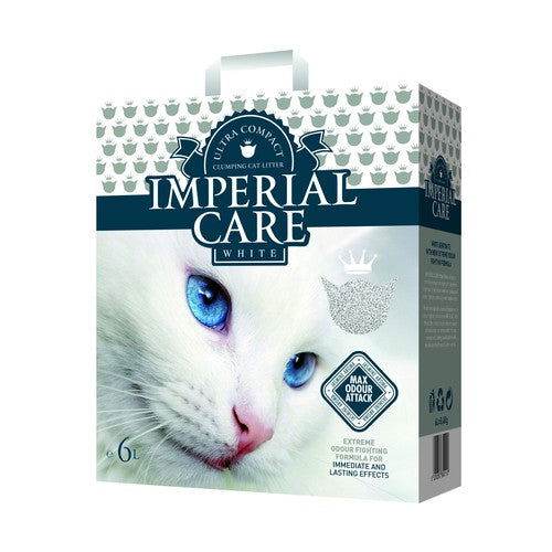 IMPERIAL CARE WHITE premium clumping cat litter MAX ODOUR ATTACK JASMINE AROMA 6L -  - PetsOffice