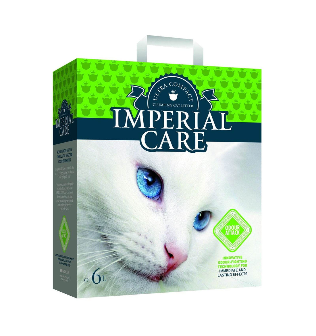 IMPERIAL CARE premium clumping cat litter ODOUR ATTACK GREEN GARDEN AROMA 6L -  - PetsOffice