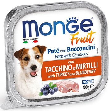 MONGE Super Premium Paté with Chunks Duck&Orange Dog Wet Food 100g