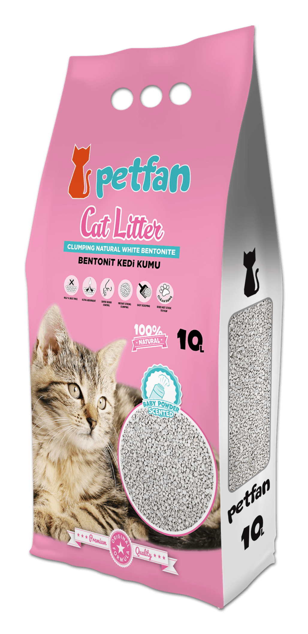 PETFAN Clumping Cat Litter Baby Powder 10L -  - PetsOffice