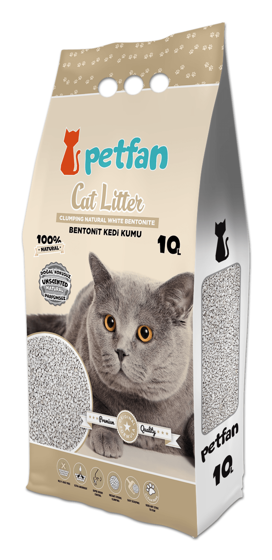 PETFAN Clumping Cat Litter Natural 10L -  - PetsOffice