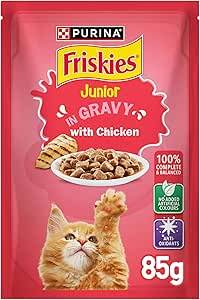 Purina Friskies Chicken Chunks Gravy Junior Cat Wet Food Pouch 85g