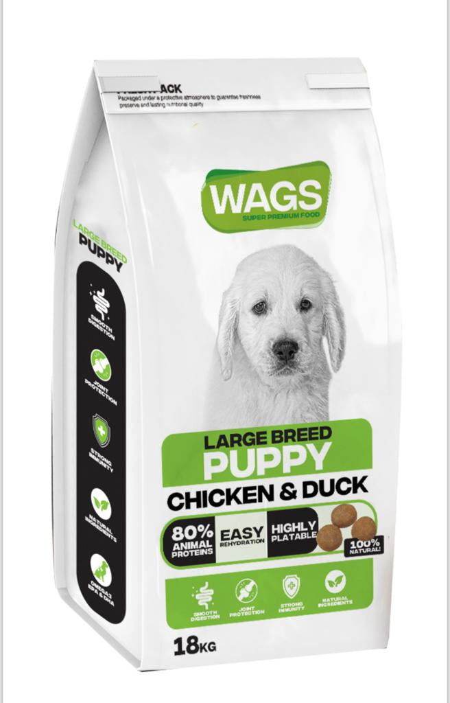 Wags Large Puppy Dog Dry Food 4kg -  - PetsOffice