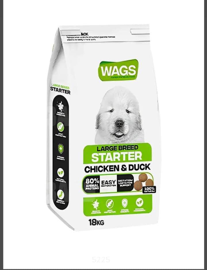 Wags Large Starter Dog Dry Food 4kg -  - PetsOffice