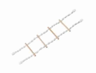 31356 NOBBY Cage Toy, Ladder with screw fixation white 65 x 16 cm; 4 steps - PetsOffice